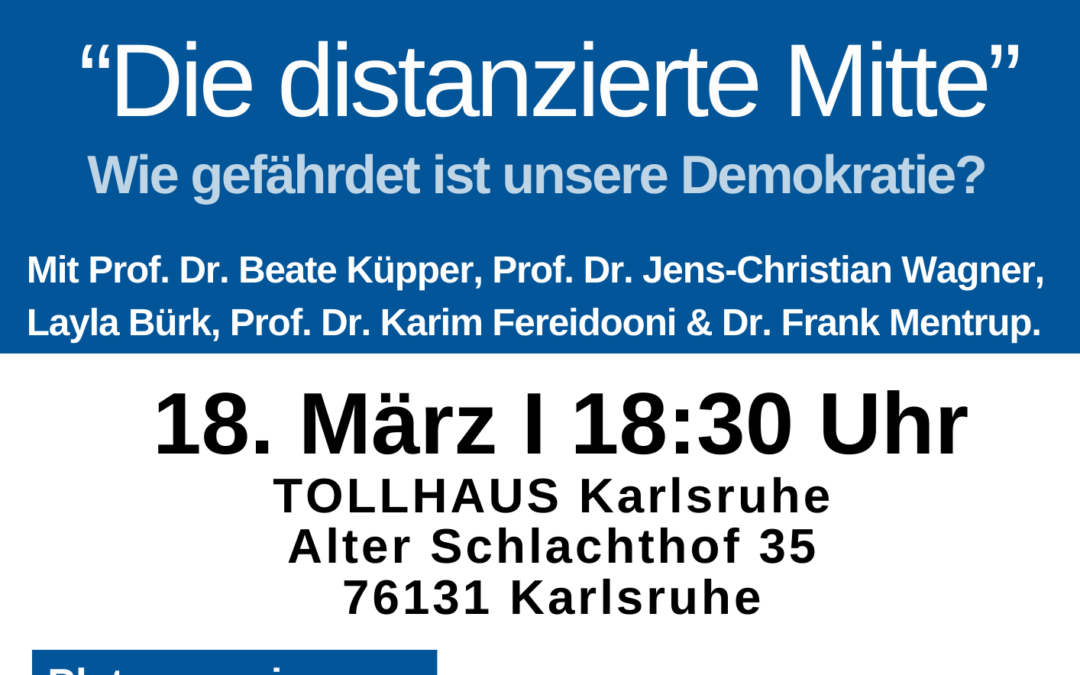 Wie gefährdert ist unsere Demokratie? Vortrag und Talkrunde mit Prof. Dr. Beate Küpper